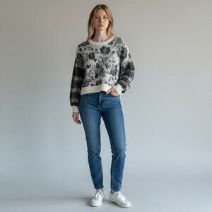 cinq a sept Alpaca Wool Sweater Blend Sweater, S